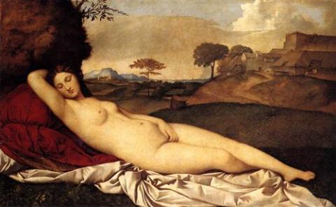The goddess Venus rests in the Italian countryside. 